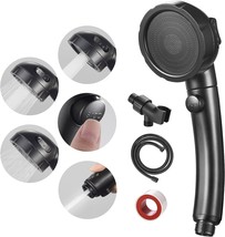 Black Singsuo High Pressure Handheld Shower Head With On/Off Switch, Detachable - £35.40 GBP