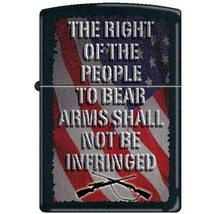 Zippo Lighter - Right to Bear Arms Black Matte - 852861 - $30.56