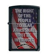 Zippo Lighter - Right to Bear Arms Black Matte - 852861 - £24.40 GBP