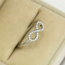 0.50 Ct Round Cut VVS1 Diamond Infinity Engagement CZ Ring 14K White Gold Finish - $146.99