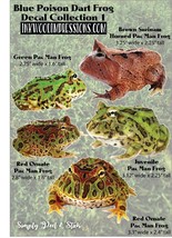 Set of 5 Pac Man Frog Vinyl Decals - Indoor/Outdoor - FREE SHIPPING - £5.38 GBP
