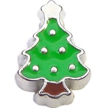 Christmas Tree Floating Locket Charm - $2.42