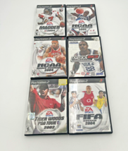 Lot of 6 PlayStation 2 PS2 EA Sports Game NCAA Basketball Madden Tiger FIFA - £18.38 GBP