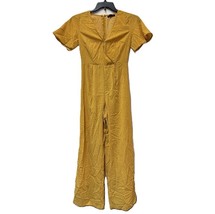Material Girl Juniors S Yellow Polka Dot V Neck Jumpsuit MISSING BELT RE... - $466.20 MXN