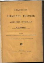 Vorlesungen uber Riemans Theorie Neumann 1884  Mathematics - £146.17 GBP