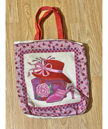 Hand-Made Tote Bag Christmas Craft-Fabric Ribbon Flowers Gift Box Shoes ... - $218.37 MXN