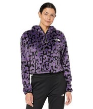 The North Face Womens Printed Osito 1/4 Zip Hoodie,XX-Large,Purple Leopard Print - £93.08 GBP