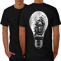 Ship Lightbulb Fashion Shirt  Men T-shirt Back - £10.35 GBP
