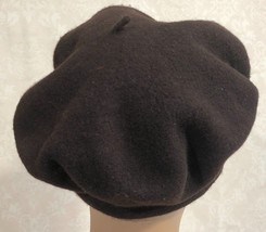 Parkhurst Canada Brown 100% Wool Beret Hat Cap 61.5cm - £13.48 GBP
