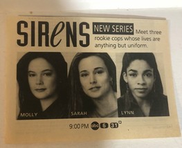 Sirens TV guide Print Ad Jayne Brook Liza Snyder Tim Thomerson Tpa2 - $5.93