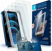 Primens Tempered Glass Screen Protectors for iPhone 12 / 12 Pro - 3 Pack - £12.50 GBP