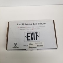 LED Universal Exit Sign Fixture, White Housing, Red Letters, Battery Bac... - $24.70