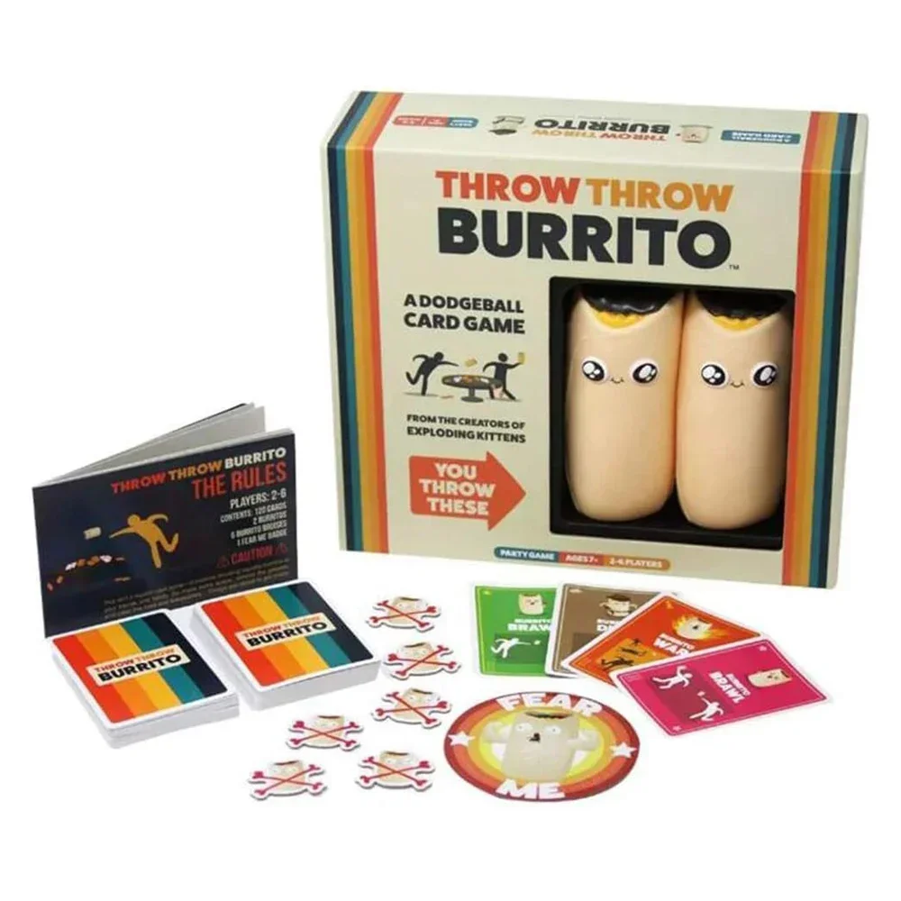 Throw Throw Burrito by Exploding Kittens A Dodgeball Card Game Family-Friendly - £35.84 GBP