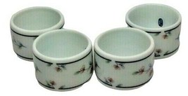 Vtg Porcelain Napkin Rings Set of 4 Princess House Heritage Blossom Dinnerware - £12.01 GBP