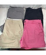 Old Navy Chino Shorts Womens 14 Black Gray Khaki Pink Pixie Gap 4&quot; 5&quot; Lo... - $21.77