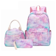 New 2023 School Backpack with Lunch Tote Pencil Bag for Girls Multi Pocket Schoo - £139.55 GBP