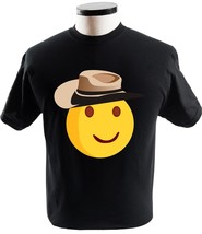 Cowboy Rodeo Cow Horse Yeehaw Tshirt Emoji Cartoon Face - £13.54 GBP+