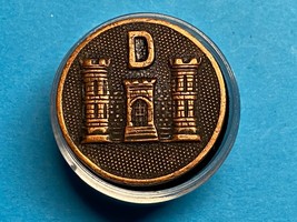 CIRCA 1910-1937, U.S. ARMY, ENGINEER CORPS, COMPANY D, TYPE I COLLAR DISK - $277.32 MXN