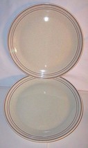 Lambeth Stoneware Royal Doulton Nutmeg 2 Dinner Plates Pair 10-3/8 Inch ... - $40.54