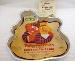 Wilton Ernie &amp; Bert Cake Pan Mold Cover Sheet 502-7423 + Instructions Mu... - $20.09