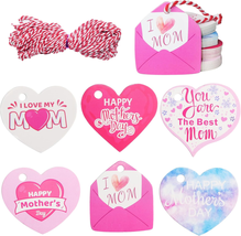 Happy Mother&#39;S Day Gift Tags,120 Pcs Heart Mother&#39;S Day Hanging Paper Tags with  - £15.98 GBP