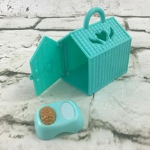 Kid Kore Blue Dog House Travel Crate And Food/Water Dish Bowl VTG 1994 - $6.92