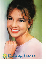 Britney Spears teen magazine pinup clipping up close by a white wall Popstar Bop - $3.50