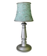 Battery Operated Candle Lamp Silver Tone Bedroom Nightstand New MIB Safe... - $299.48 MXN