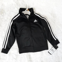 ADIDAS Toddler Zipper Jacket with Pockets (3T) Black with White Stripes ... - £20.41 GBP