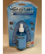 Monster Screen Clean TV Monitor LCD Display Cleaning Kit NEW SEALED - $16.65