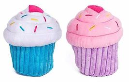 MPP Birthday Cupcake Plush Dog Toy Squeakers Celebration 5.5&quot; Choose Pink or Blu - £9.67 GBP+