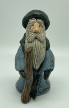 Handmade Vintage Clay Figure St Nicholas Russia Christmas Signed Santa 5.5” - £10.95 GBP