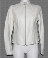 VTG Wilson&#39;s Maxima White Mandarin Collar Lined Ivory Leather Jacket Wm&#39;... - €68,47 EUR