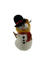 1978 1981 United Feature Garfield Cat Snowman Plush Stuffed Animal Christmas  - £21.67 GBP