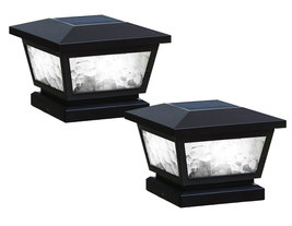 Classy Caps 5x5-4x4-3.5x3.5 Black Fairmont Solar Post Cap FS100B (2 Pack) - £55.29 GBP