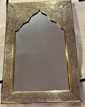 Moroccan wall mirror, Brass mirror, arched Moroccan brass mirror - £97.64 GBP