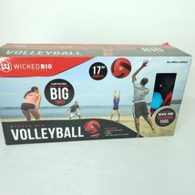 17&quot; WICKEDBIG Volleyball, Color Red &amp; Black, Ball includes Pump &amp; Needle... - $22.76