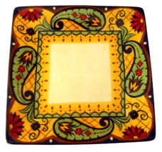 Corsica Crown Jewel Square Dinner, Serving Plate 10.5 in - $14.95