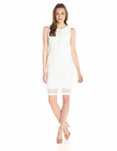 Lark &amp; Ro Womens 3D Stripe Sheath Dress Size 2P White Brand New - £9.34 GBP