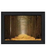 Yellow Path Black Framed Print Wall Art - $157.70 CAD