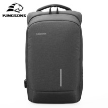 Kingsons Men&#39;s Laptop BackpaUltralight External USB Charging Laptop Backpack For - £70.90 GBP