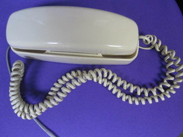 Trimline Princess Push Button Telephone Ivory AT&amp;T 210 Corded Wall/Desk Phone - £126.96 GBP