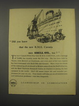 1949 Shell Oil Ad - Did you know that the new R.M.S. Caronia uses Shell Oil - £14.53 GBP