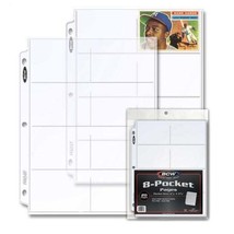 Lot of 20 BCW Pro 8 Pocket Trading Card / Coupon Album Pages binder sheets - £9.21 GBP