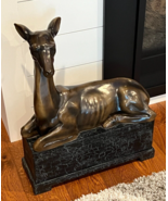 Austin Productions Reclining Deer Doe Plaster Sculpture Base Statue 20&quot; ... - £99.10 GBP