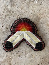 Two Spirit Quill Seed Bead Pin Brooch Native American Pride LGBTQ - £38.76 GBP