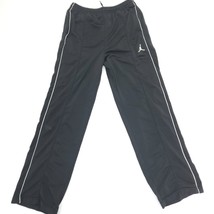 Jordan Sweatpants Boys Large Black White Stripe Pockets Elastic Waist Track - £8.71 GBP