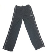 Jordan Sweatpants Boys Large Black White Stripe Pockets Elastic Waist Track - £9.23 GBP