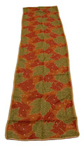 Fall Leaves Tapestry Table Runner 13x72in NEW 100% Polyester by Melrose Int - $19.79