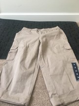 St. John&#39;s Bay Women&#39;s Brown Capri Pants Pockets Cuffed Bottoms Size 10   - $31.04